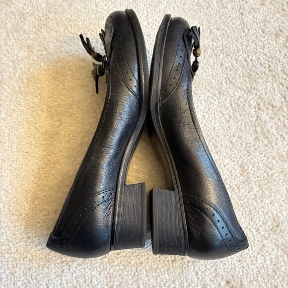 Naturalizer Leather Tassel Loafers Vintage-Classic Comfort Slip-On Heels Sz 5.5 - Picture 5 of 8